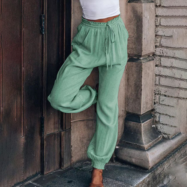 Louise | Elegant Drawstring Trousers