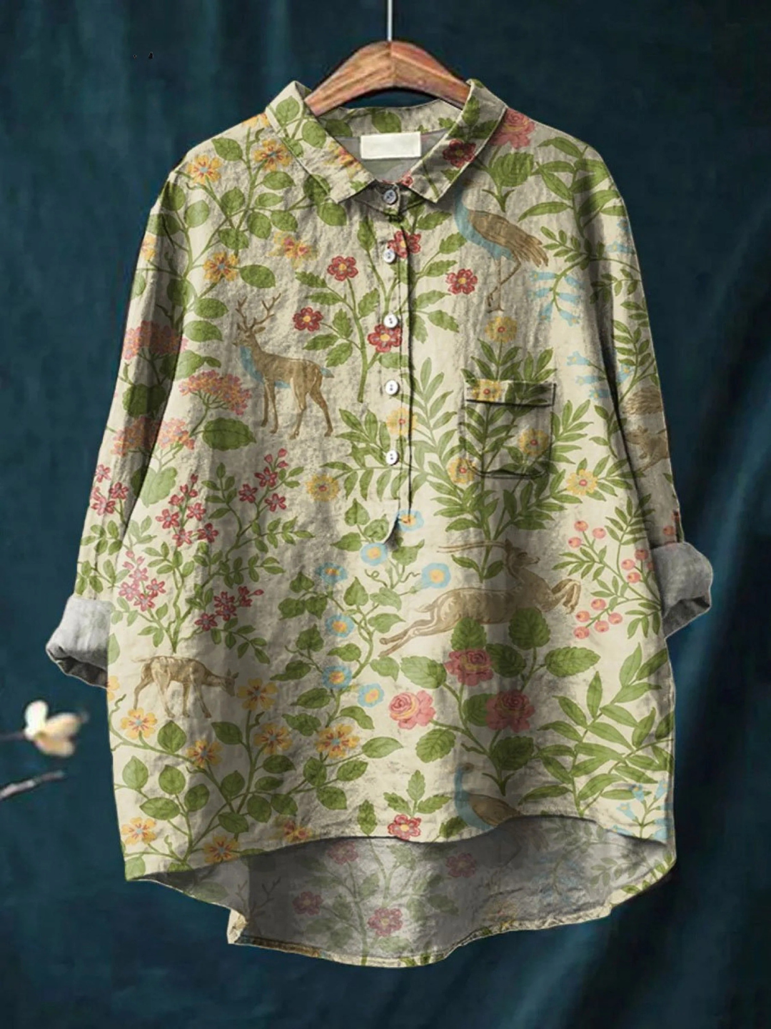 Lottie | Floral Printed Animal-Print Relaxed T-Shirt