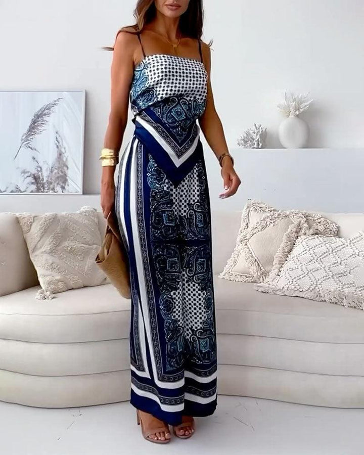 Hazel | Elegant Lace-Up Wide-Leg Set