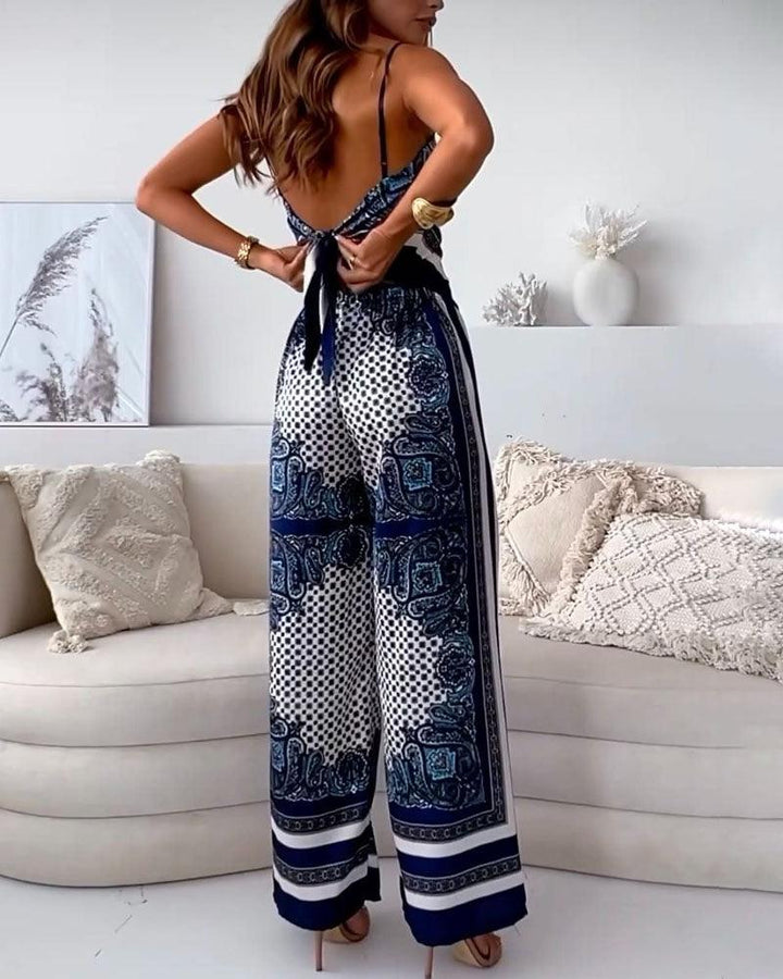 Hazel | Elegant Lace-Up Wide-Leg Set