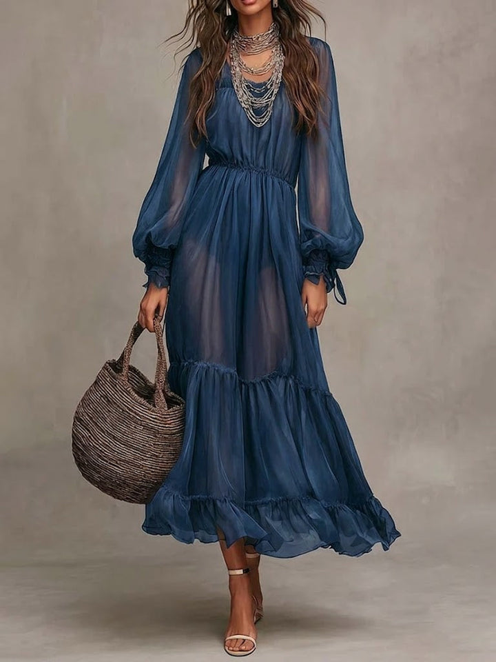 Ella | Elegant Midi V-Neck Dress
