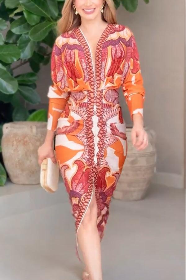 Monica | Printed Midi Dress