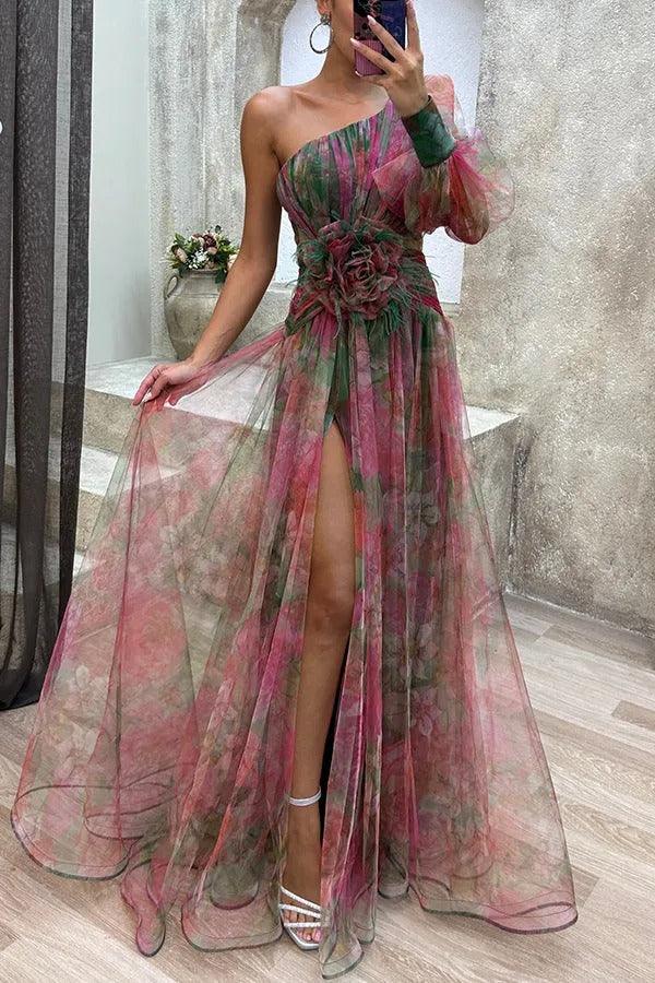 Francesca | Floral Maxi Pleated Dress