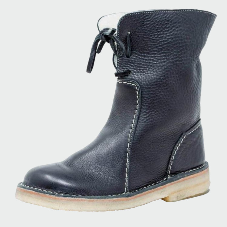 Martha | Waterproof Leather Wool-Blend Boots