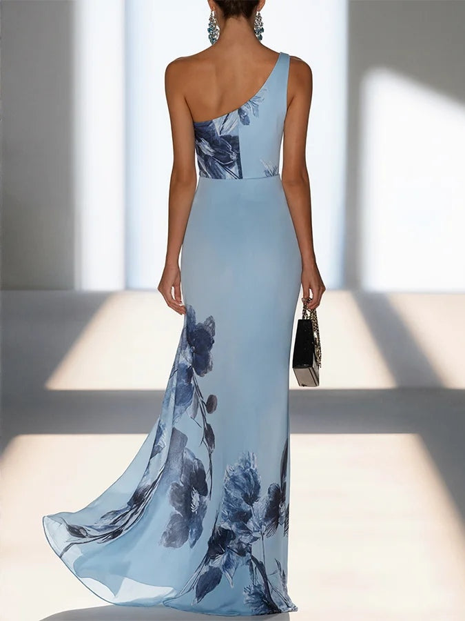 Georgia | Satin Maxi Off-Shoulder Dress