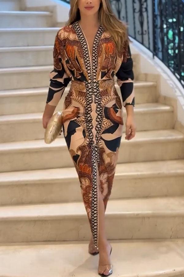 Monica | Printed Midi Dress