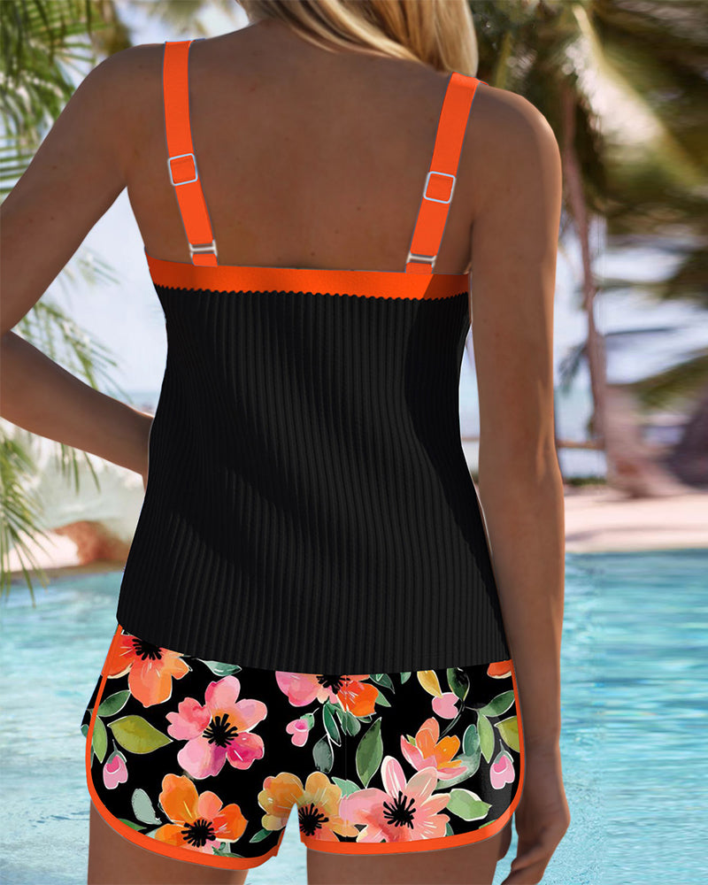 Rose | Elegant Wide-Leg Tankini