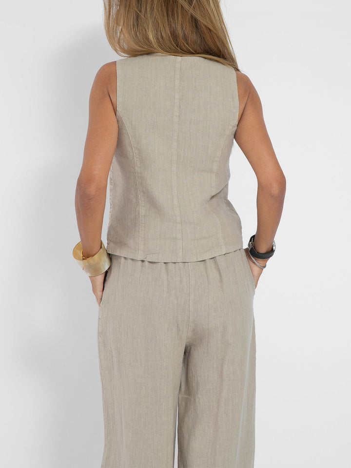 Rose | Button-Front Wide-Leg Set