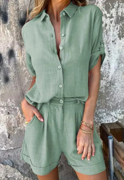 Madeleine | Breathable Button-Front Set